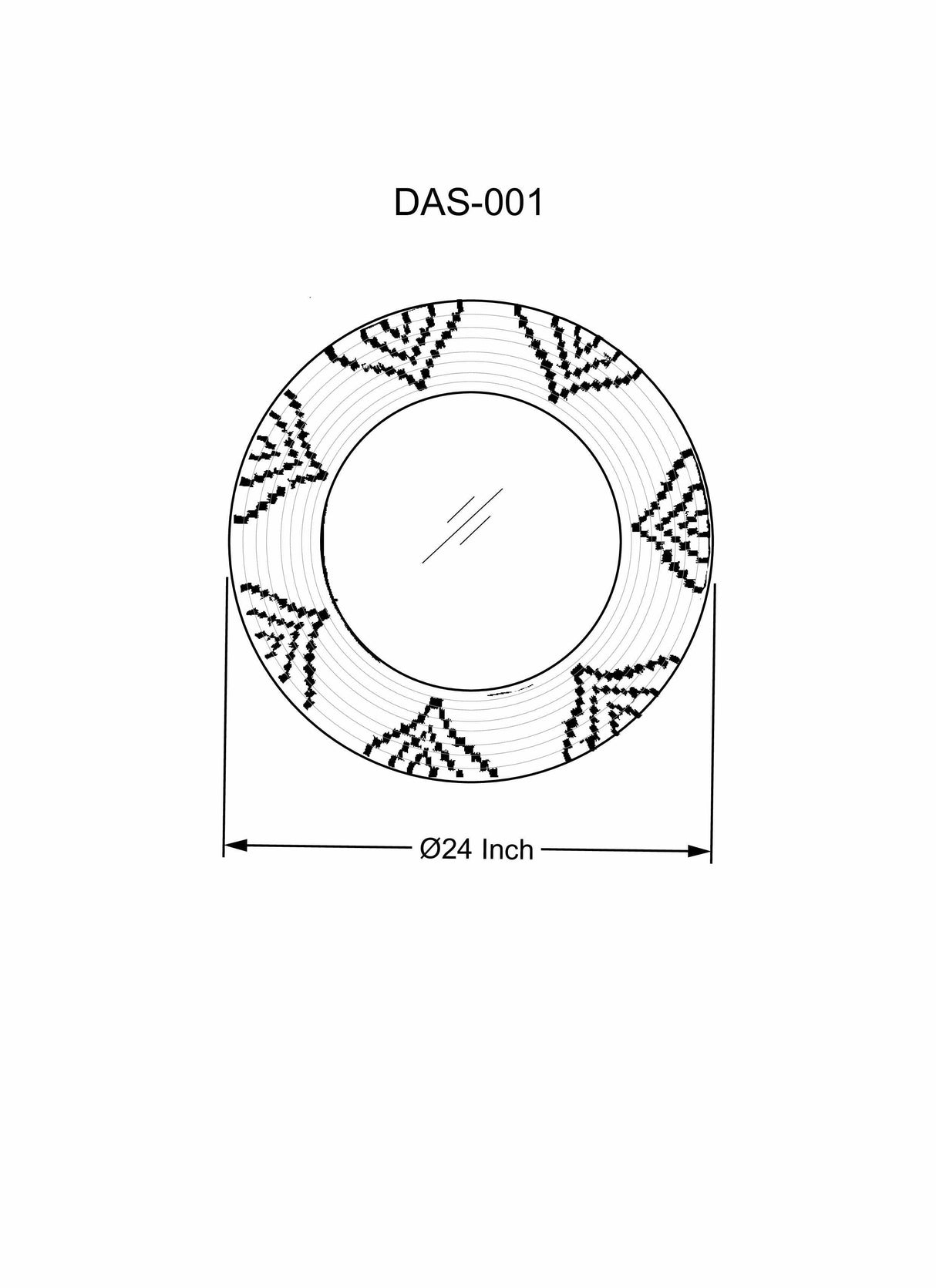 Ipilan Moonj Grass Starburst Round Mirror-Decor-Parc Decor