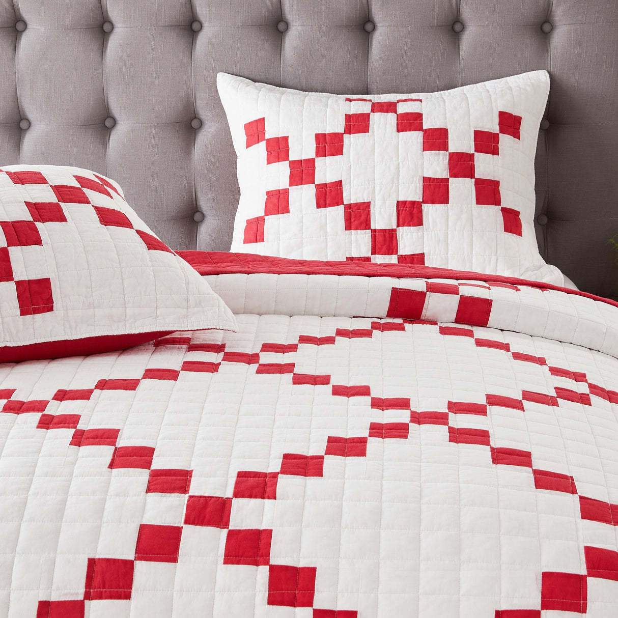 Irish Chain Patchwork Cotton Quilt Set-Quilt-Parc Decor