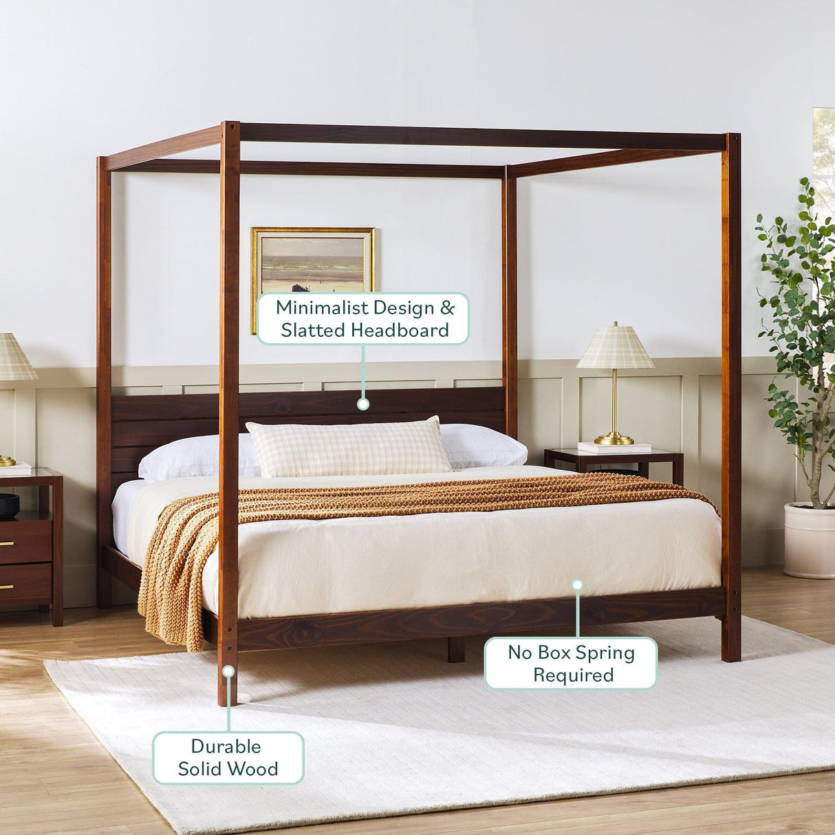Isla Solid Wood Canopy Bedframe Collection