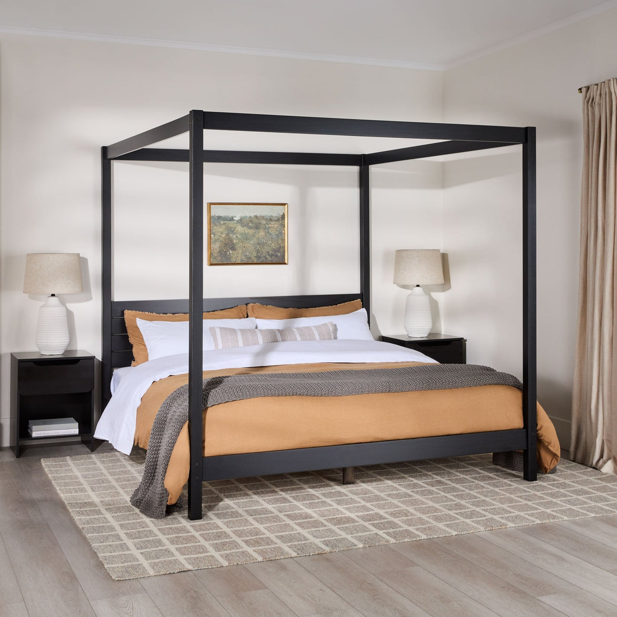 Isla Solid Wood Canopy Bedframe Collection-Bedroom-Parc Decor