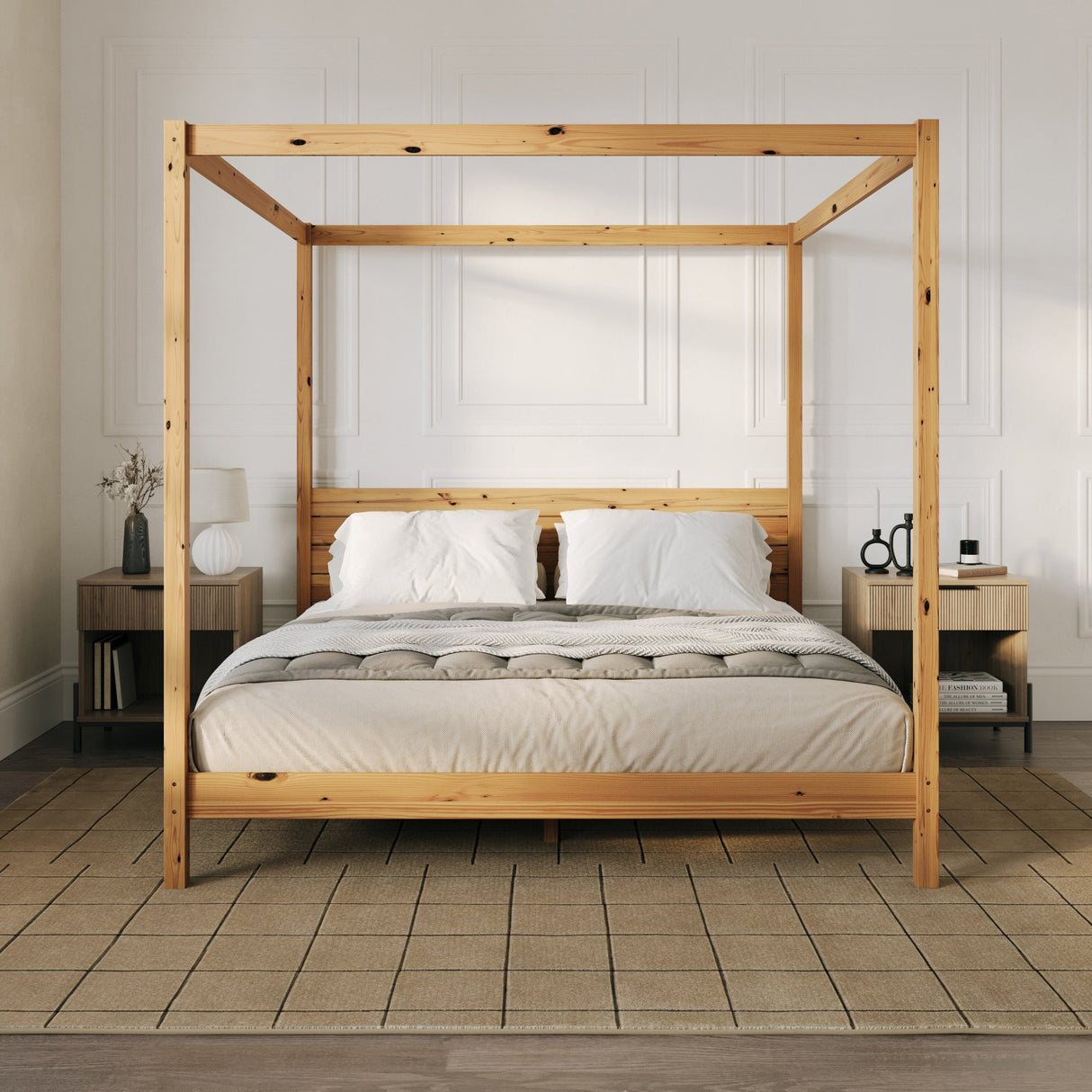 Isla Solid Wood Canopy Bedframe Collection-Bedroom-Parc Decor