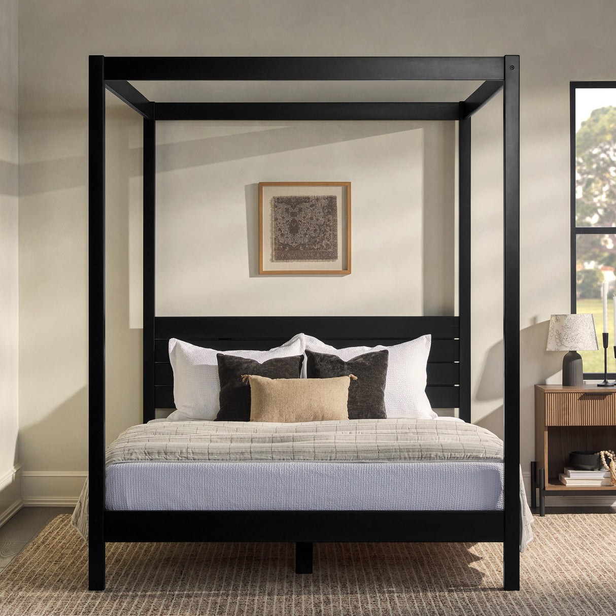 Isla Solid Wood Canopy Bedframe Collection-Bedroom-Parc Decor