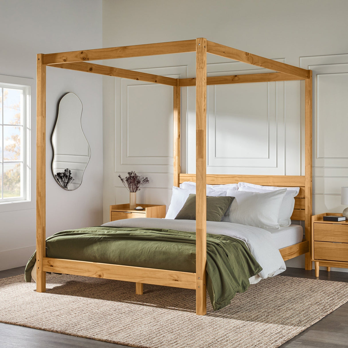 Isla Solid Wood Canopy Bedframe Collection-Bedroom-Parc Decor