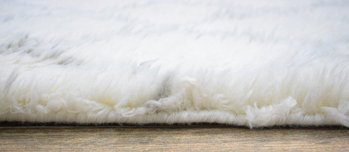 Ivory and Charcoal Modern Style Handmade Wool Area Rug