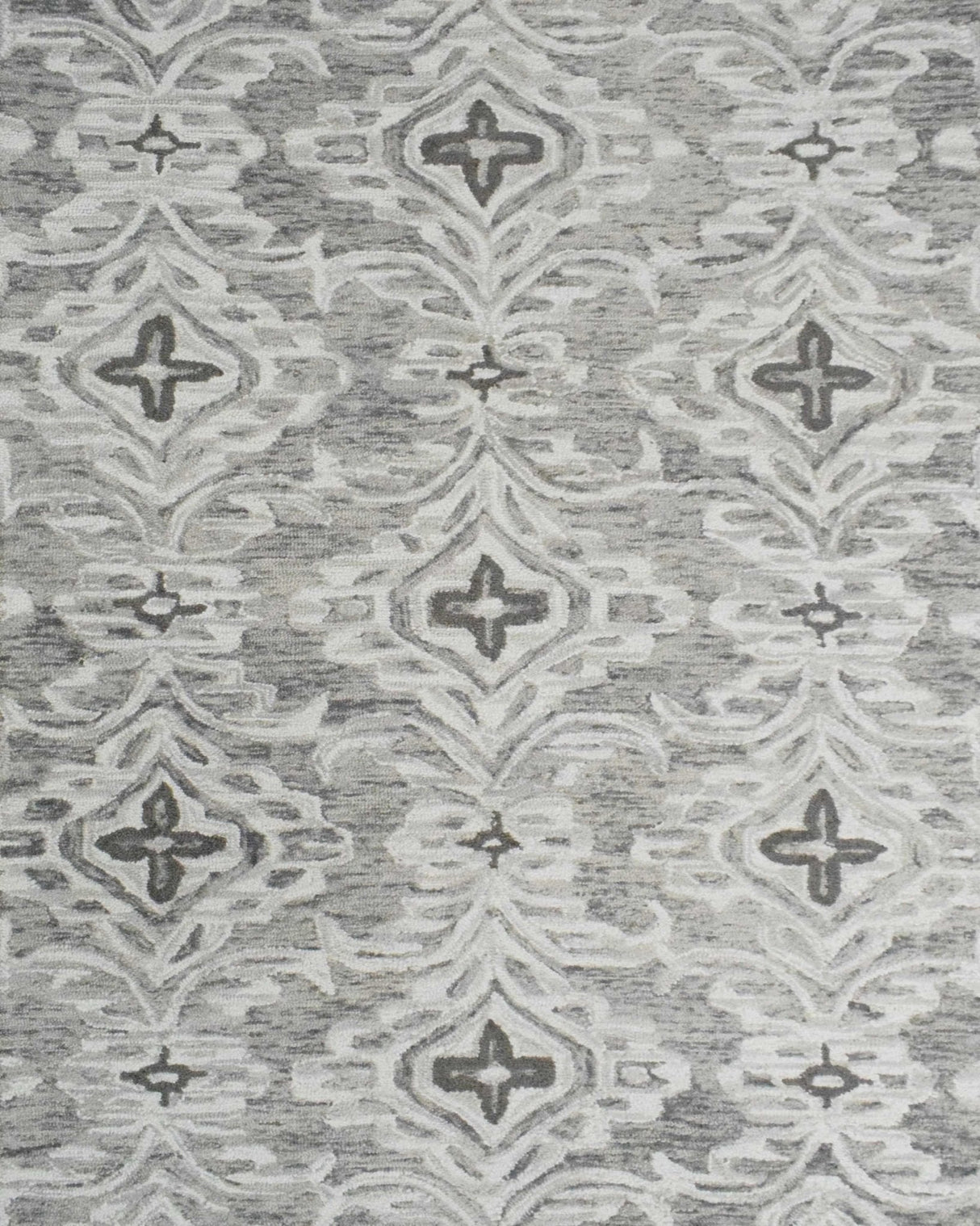 Ivory And Gray Modern Style Hand Tufted Wool Area rug