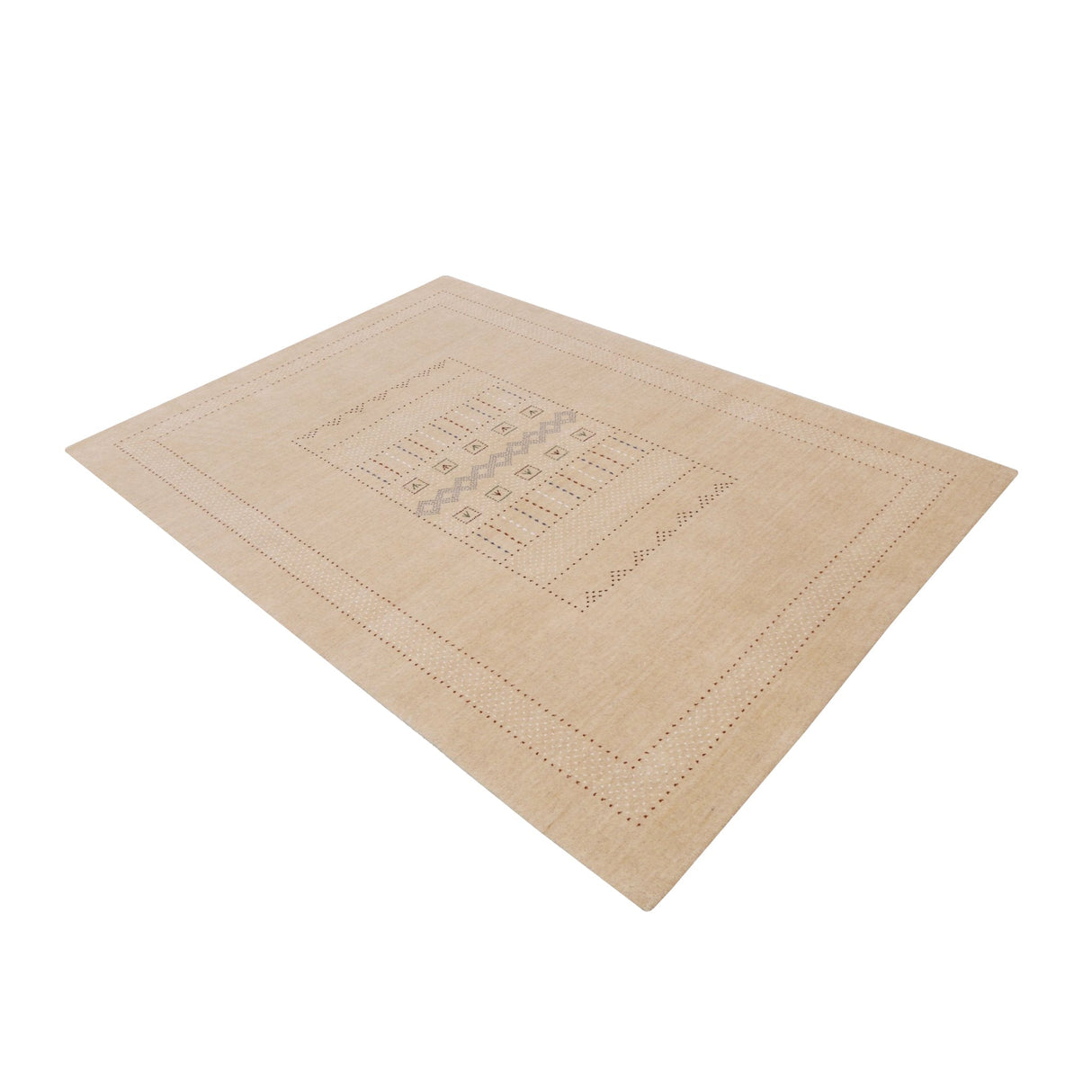 Ivory Contemporary Design Hand Loomed Wool Area Rug