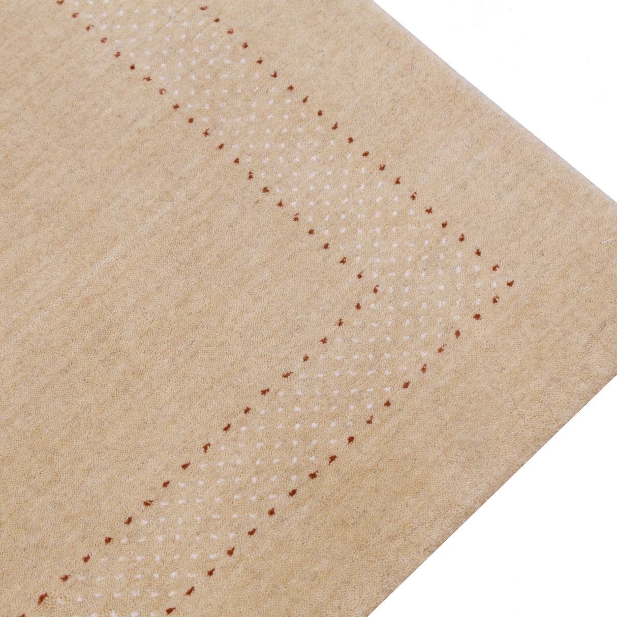 Ivory Contemporary Design Hand Loomed Wool Area Rug