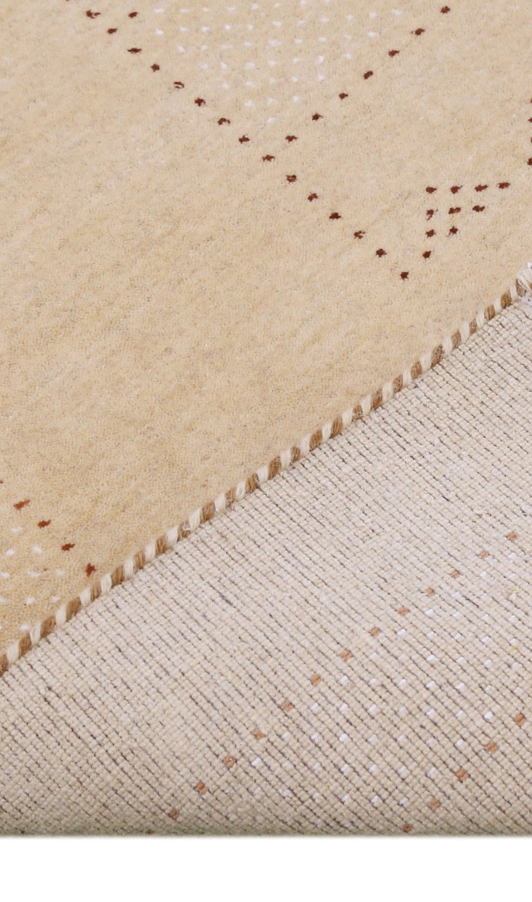 Ivory Contemporary Design Hand Loomed Wool Area Rug