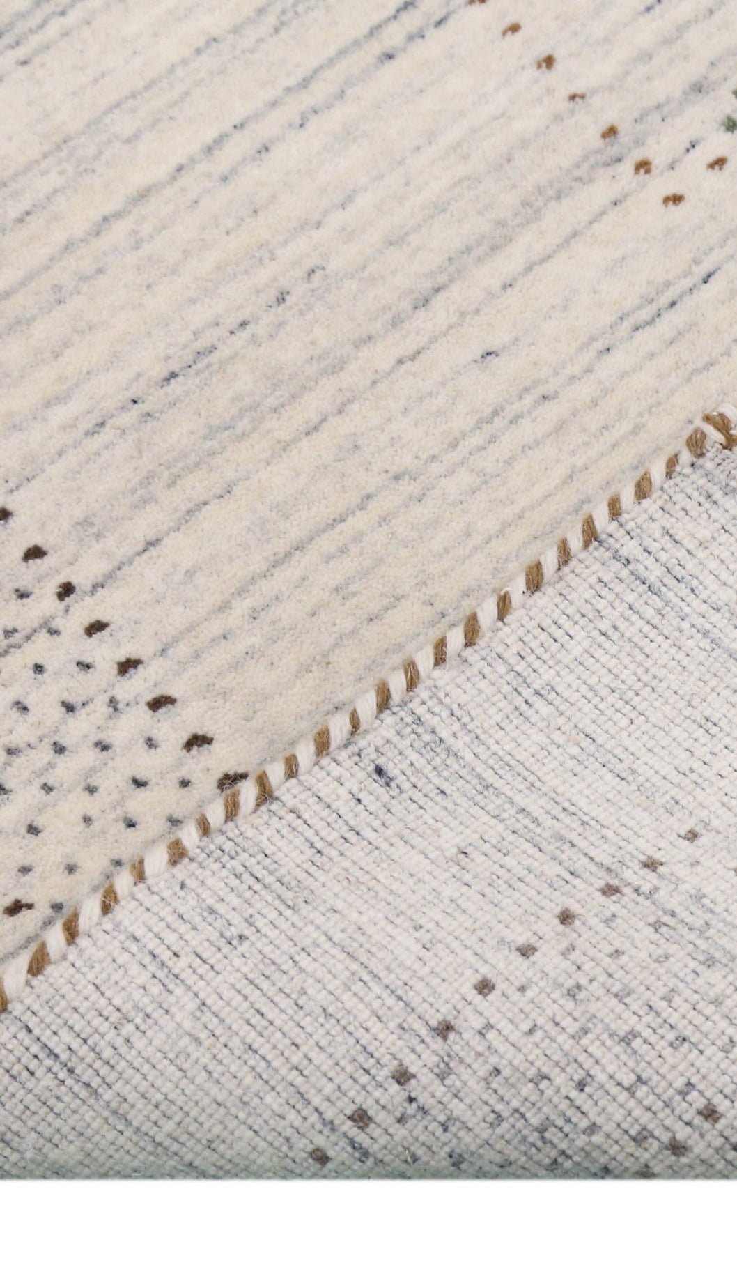 Ivory Gabbeh Design Hand Loomed Wool Area Rug
