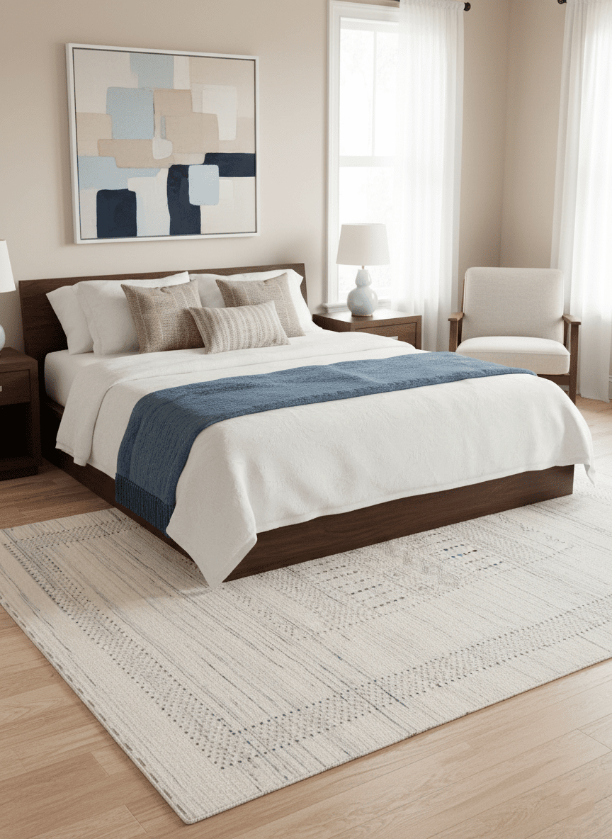 Ivory Gabbeh Design Hand Loomed Wool Area Rug