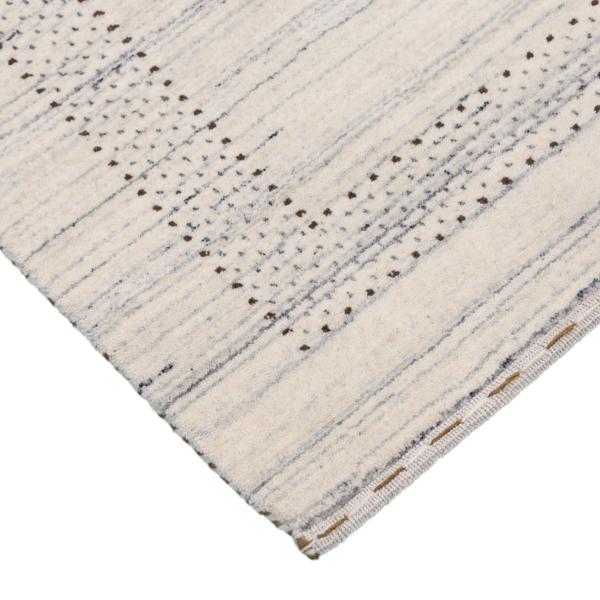 Ivory Gabbeh Design Hand Loomed Wool Area Rug