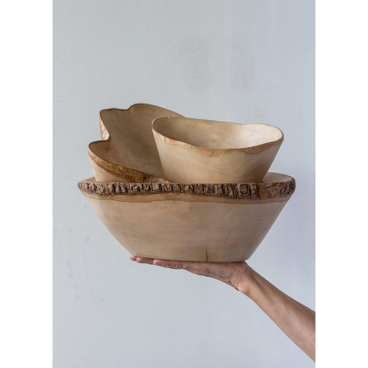 Jacaranda Hand-carved Wood Trinket Bowl