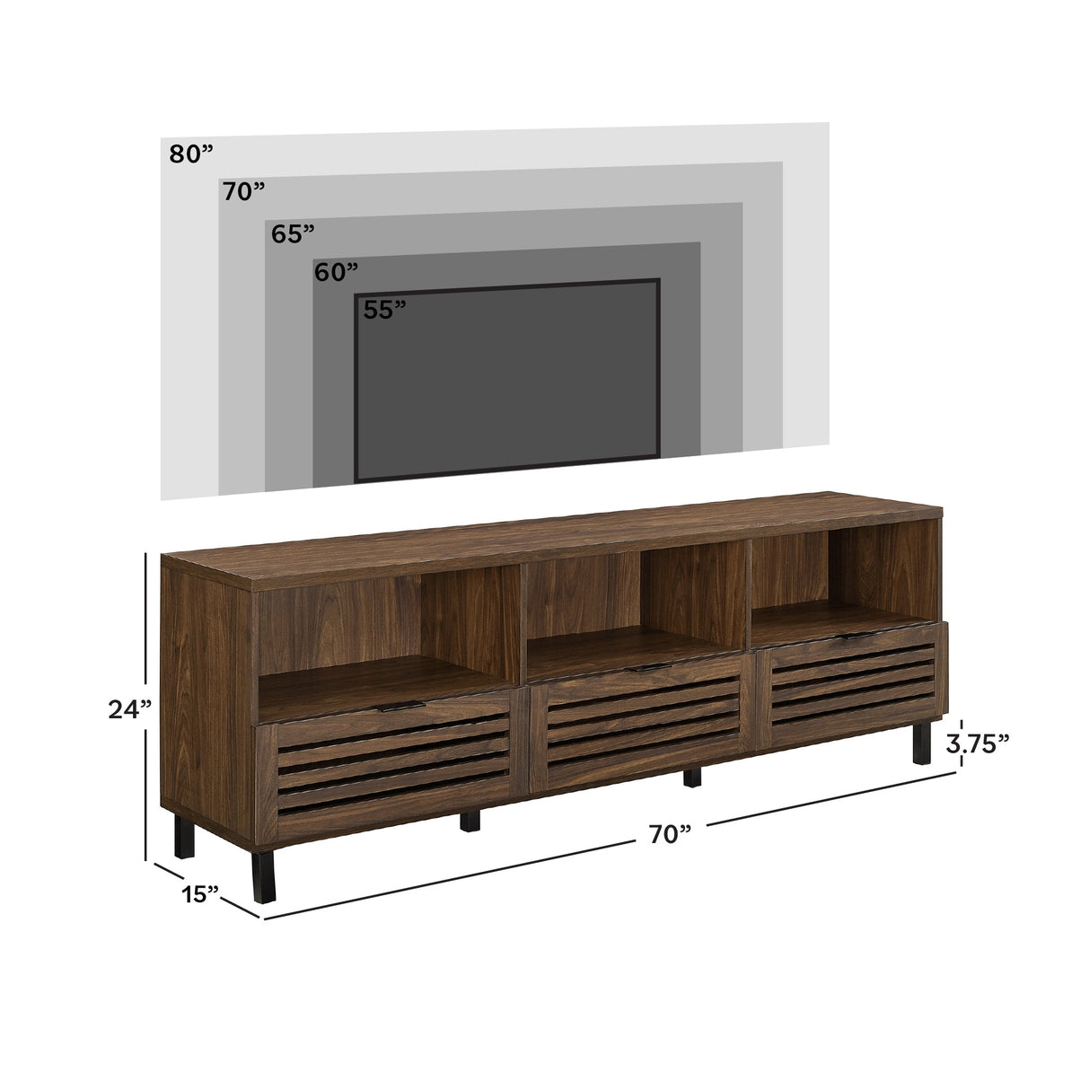 Jackson Slatted Media Console-Entertainment-Parc Decor