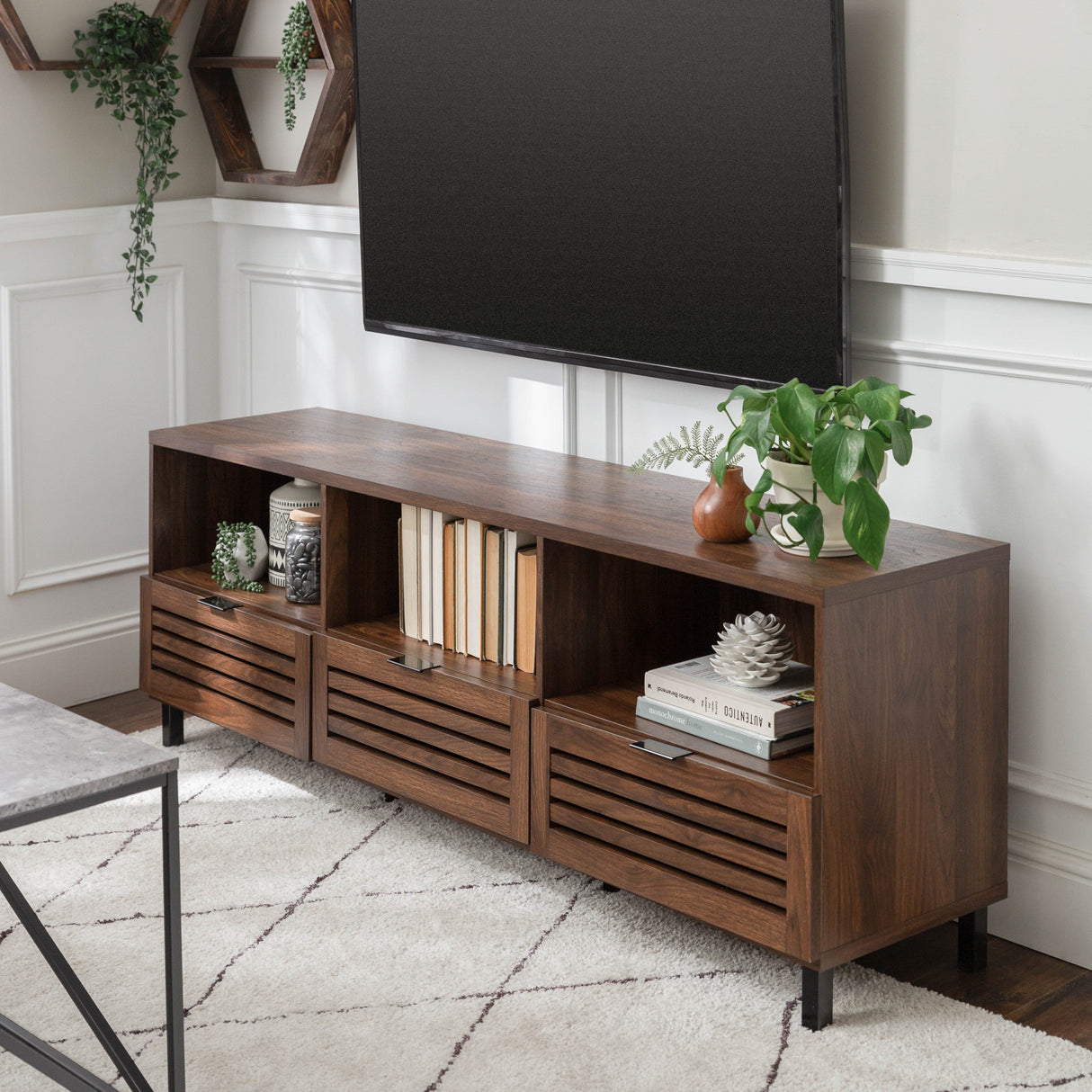 Jackson Slatted Media Console-Entertainment-Parc Decor