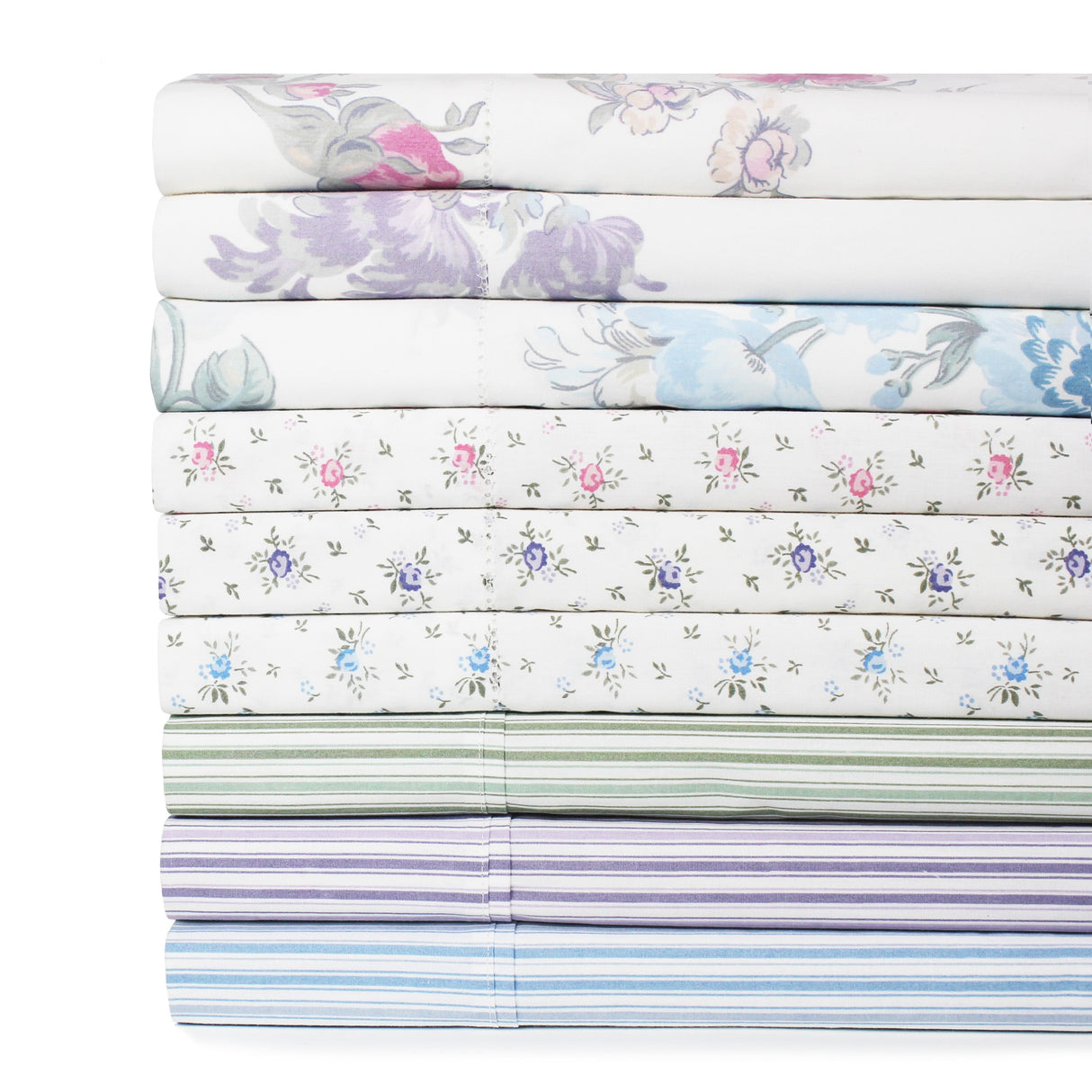 Jardin De Rose Printed Cotton Percale Sheet Set-Bed Sheets-Parc Decor