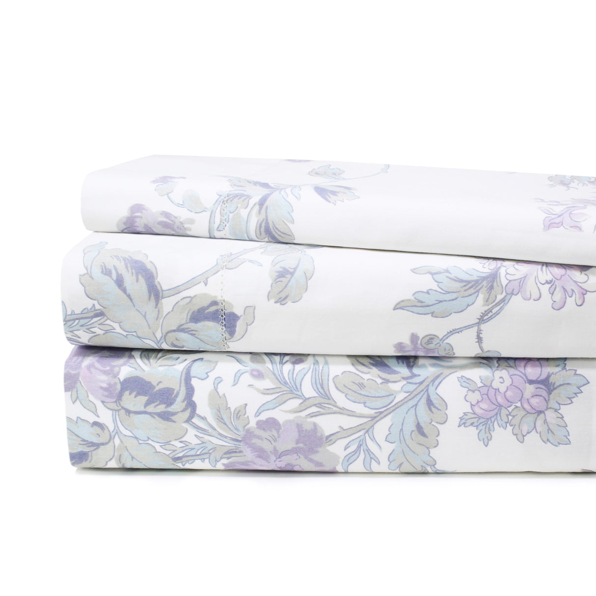 Jardin De Rose Printed Cotton Percale Sheet Set-Bed Sheets-Parc Decor