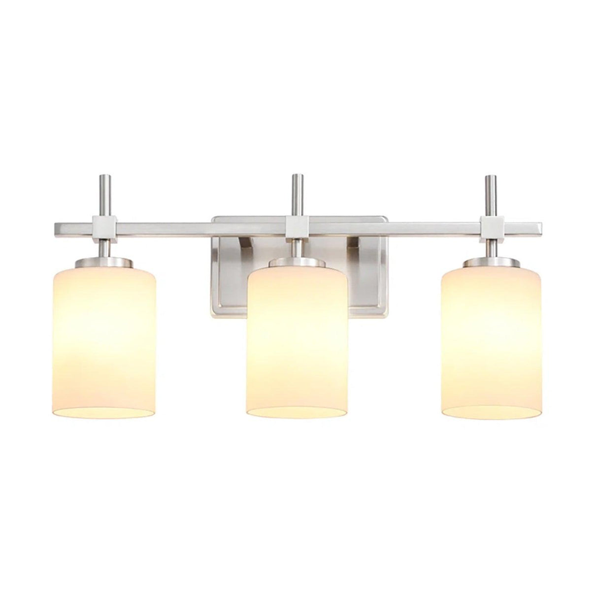 Jasper Gold Modern Frosted Glass 3-Light Bathroom Vanity Light-壁灯-Parc Decor