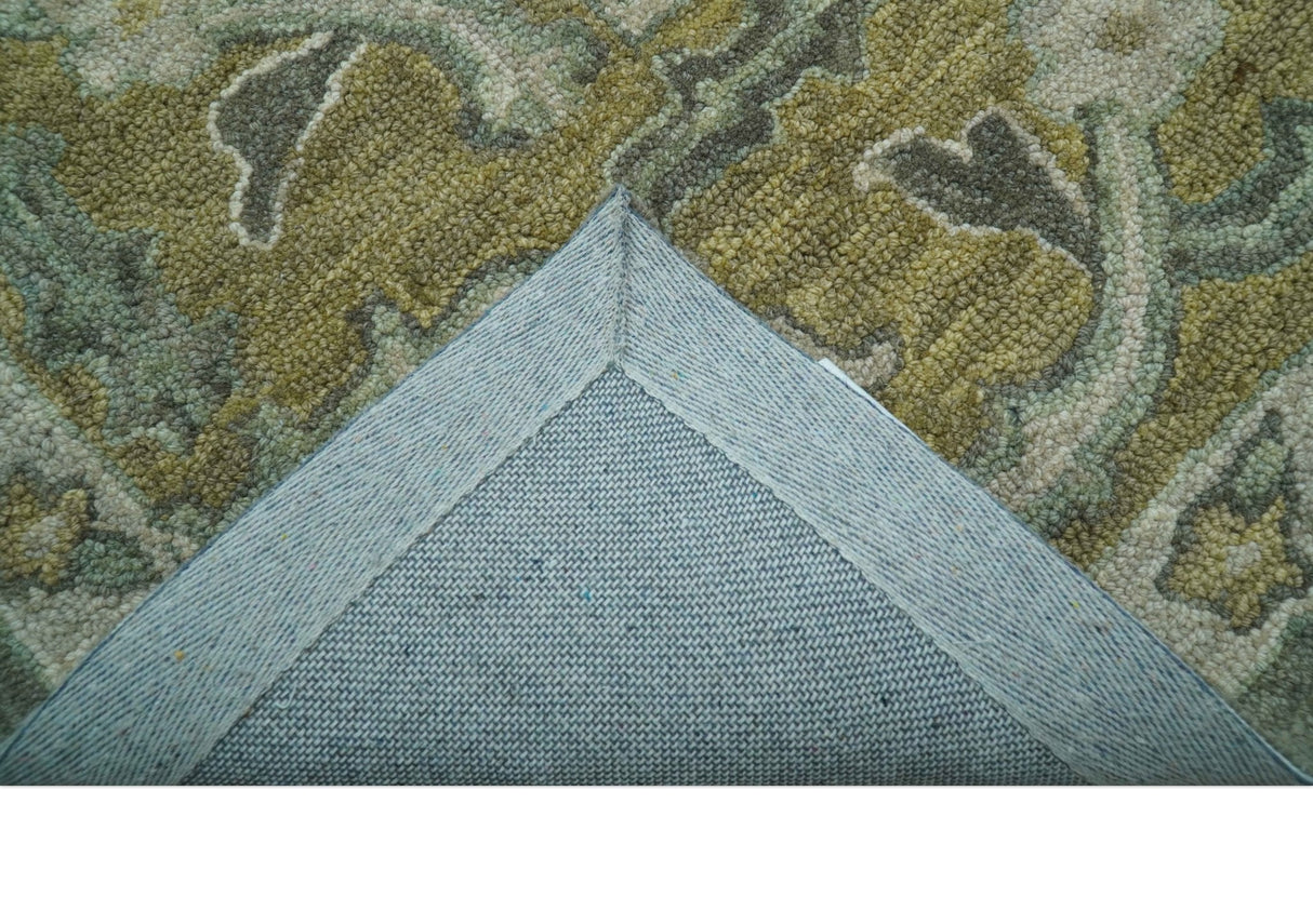 Jewel Custom Made Traditional Oushak Beige Hand Tufted Wool Rug