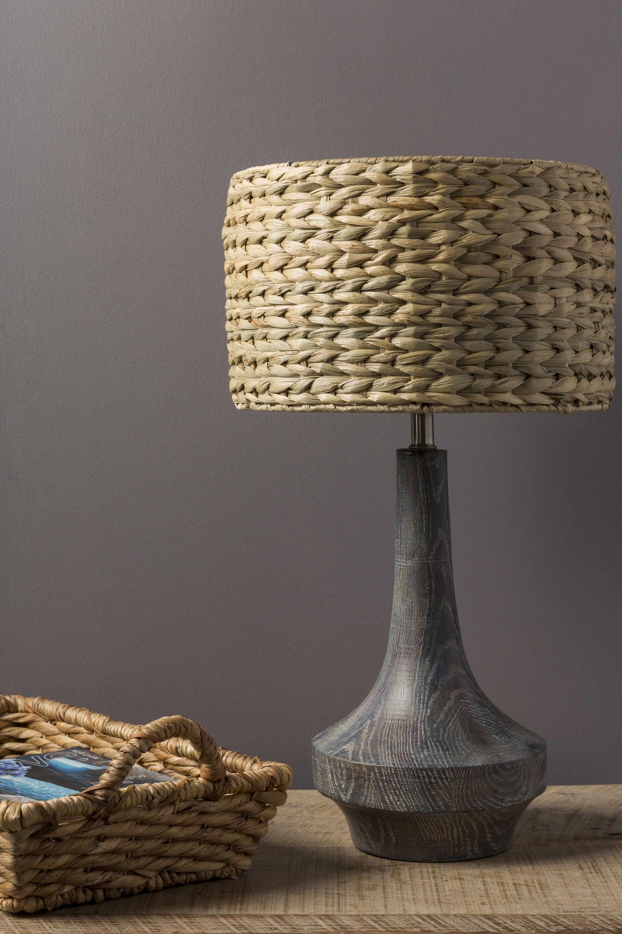 Kabankalan Seagrass Resin Table Lamp-Lighting-Parc Decor