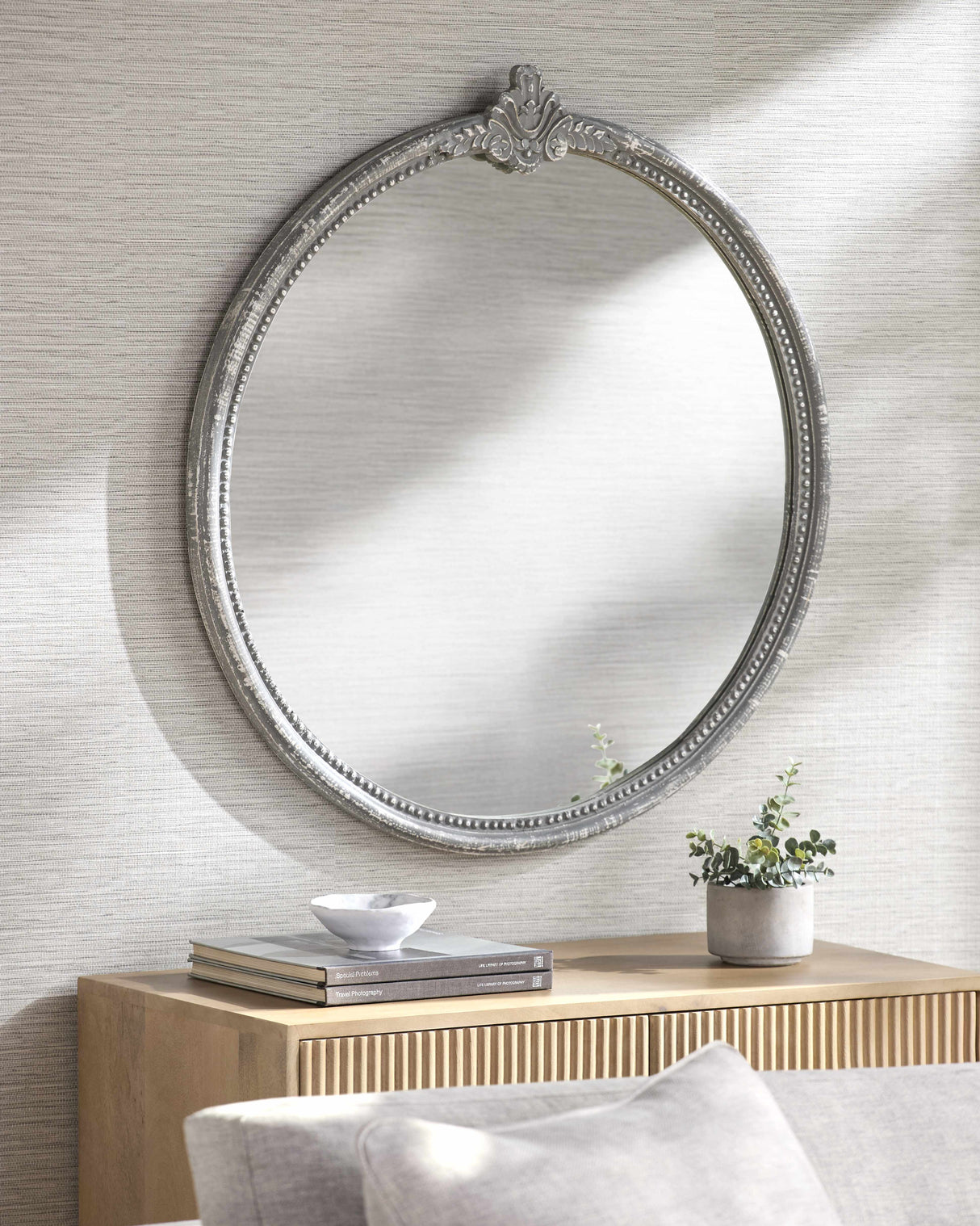 Kandersteg Gray Accent Mirror-Mirrors-Parc Decor