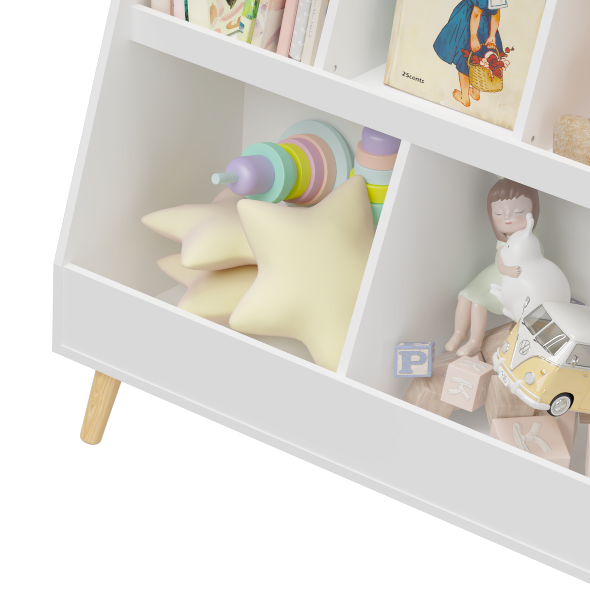 Kids Bookcase and Toy Organizer-Storage & Organization-Parc Decor