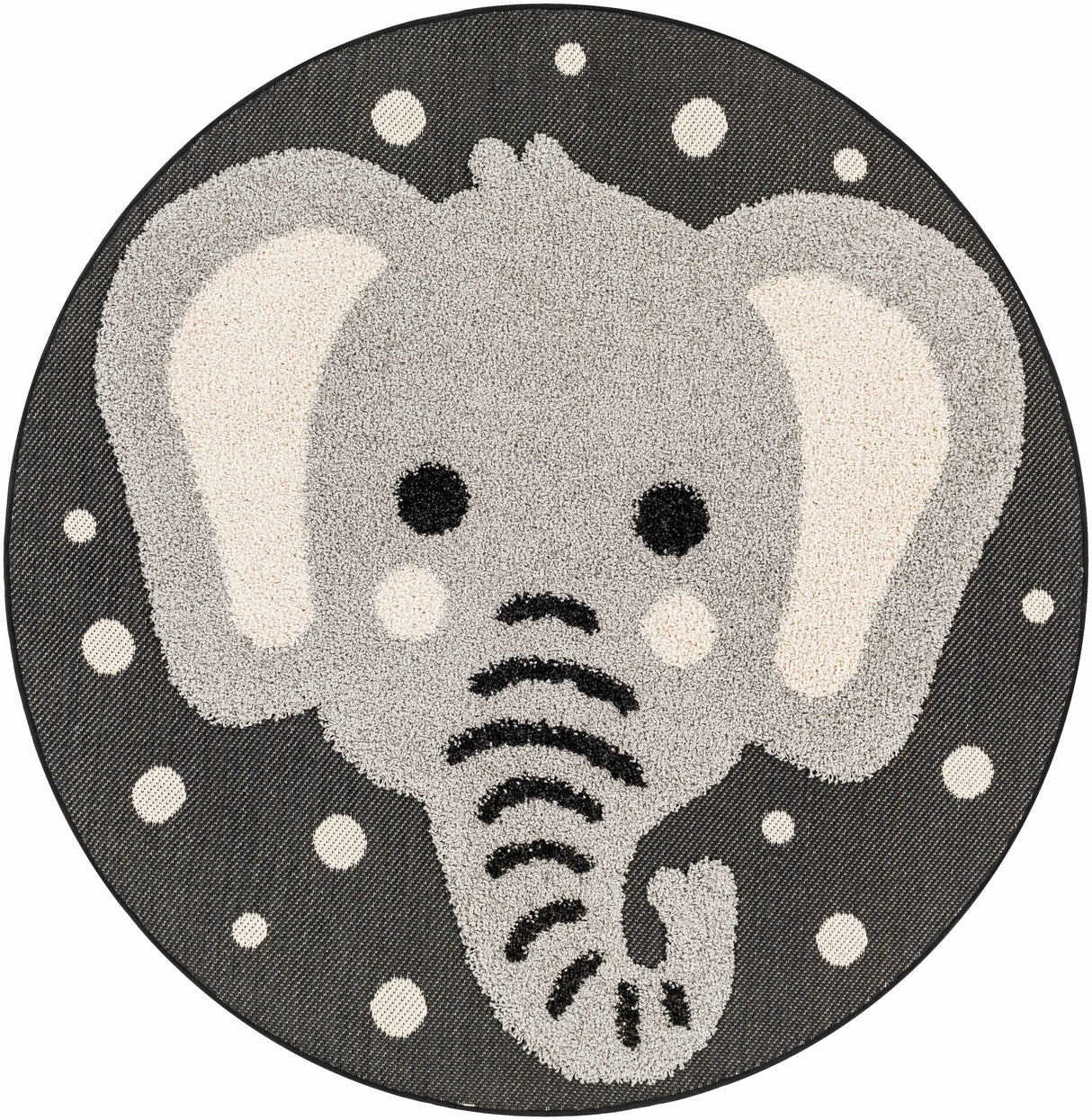 Kids Elephant Animal Print Nursery Area Rug - Clearance-Rugs-Parc Decor
