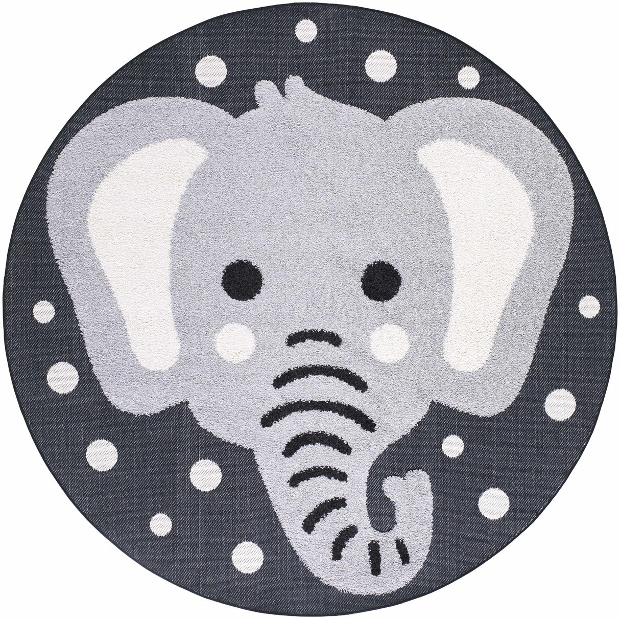 Kids Elephant Animal Print Nursery Area Rug - Clearance-Rugs-Parc Decor