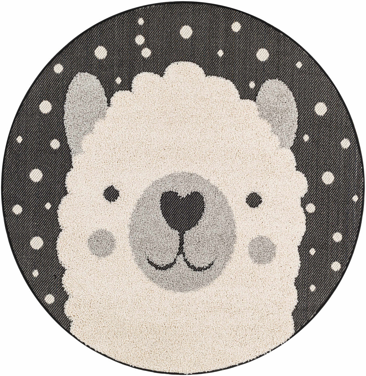 Kids Llama Animal Print Nursery Area Rug - Clearance-Rugs-Parc Decor