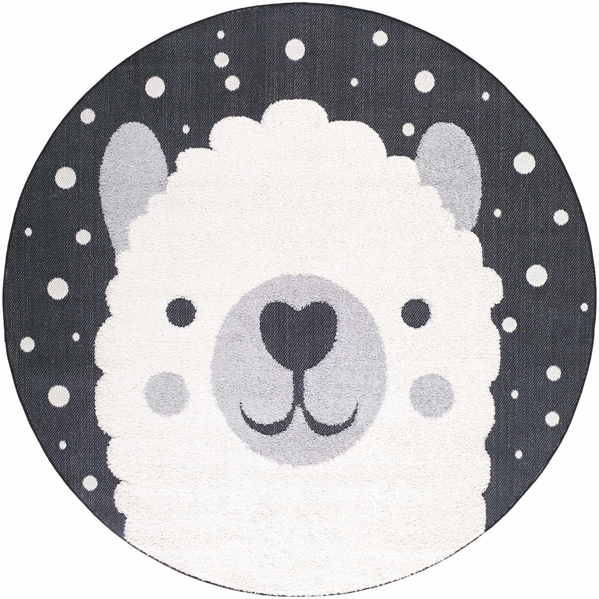 Kids Llama Animal Print Nursery Area Rug - Clearance-Rugs-Parc Decor