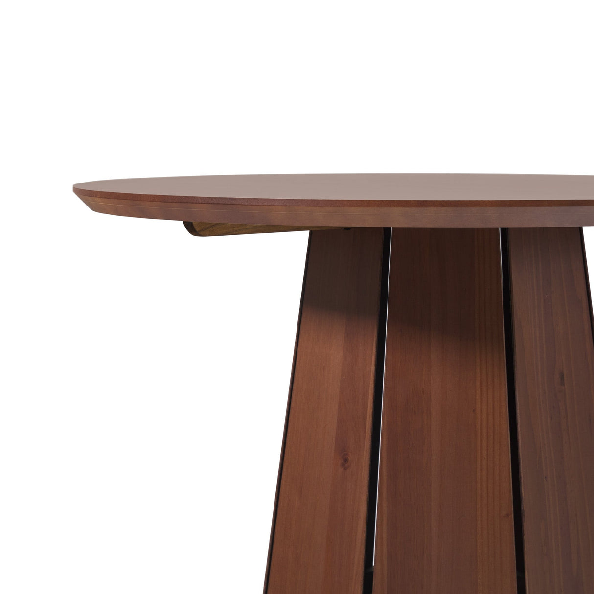 Koa 48" Round Solid Wood Pedestal Dining Table-Dining / Kitchen-Parc Decor