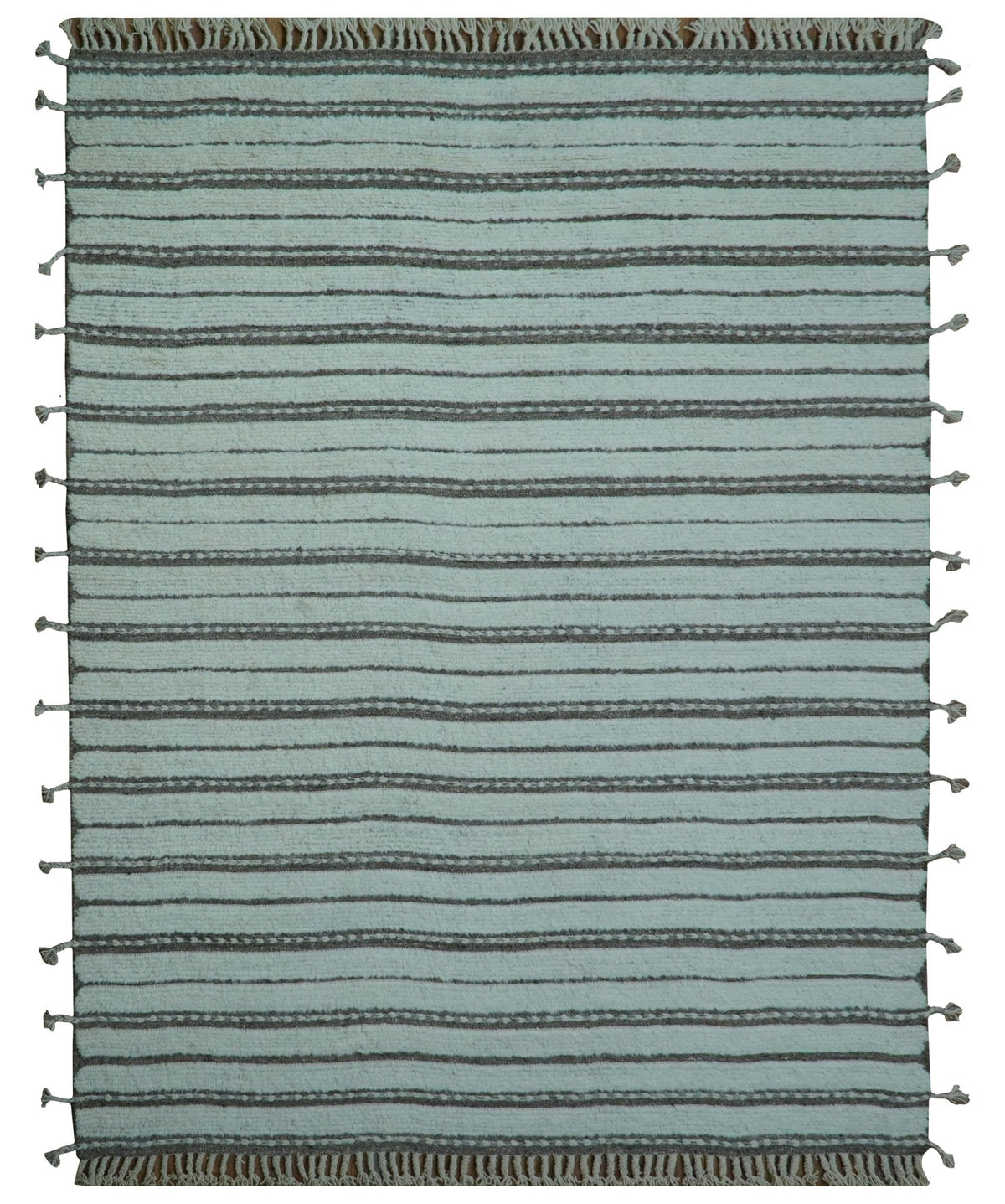Krabi Contemporary Ivory And Brown Hand Knotted Wool Rug