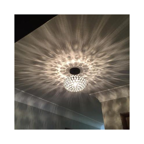 Krystal Ice 9"W 1-Light Semi-Flush Light Fixture by Kichler Chrome Glass Finish-Semi Flush Mount-Parc Decor