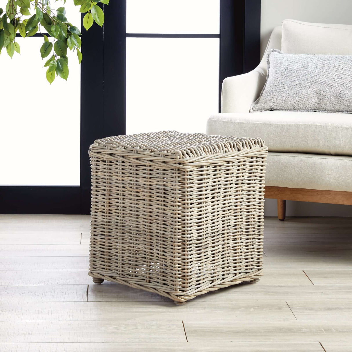 Kubu Rattan Side Table-table-Parc Decor