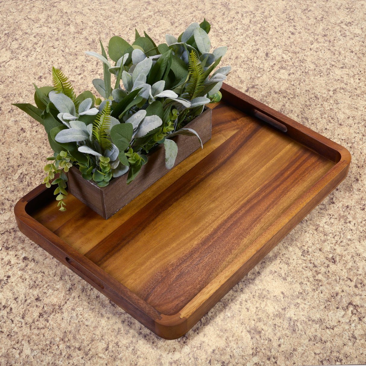 Large Rectangular Serving Tray - Solid Bottom-Serving Tray-Parc Decor