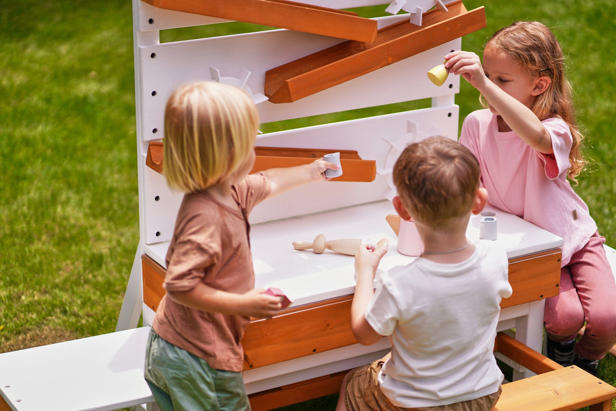 Large Wooden Water Table – Multi-Level Sensory Play Station-Outdoor-Parc Decor