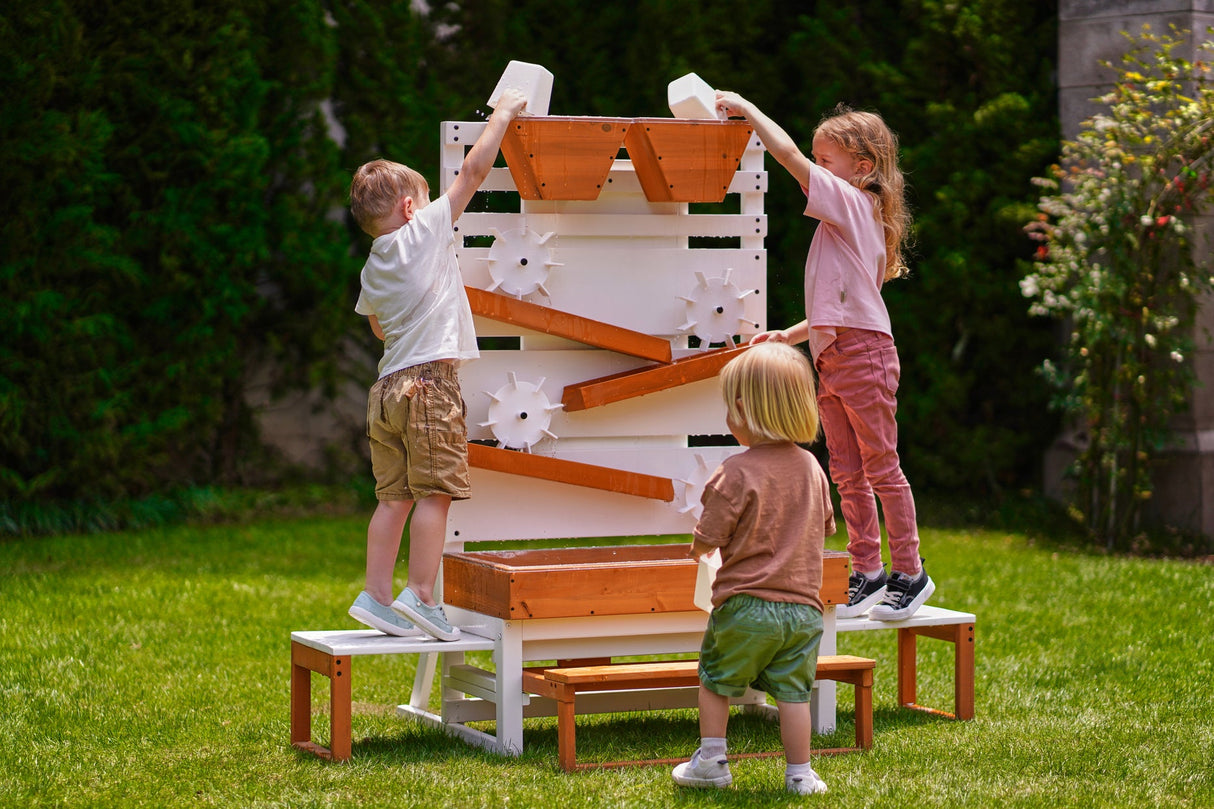 Large Wooden Water Table – Multi-Level Sensory Play Station-Outdoor-Parc Decor