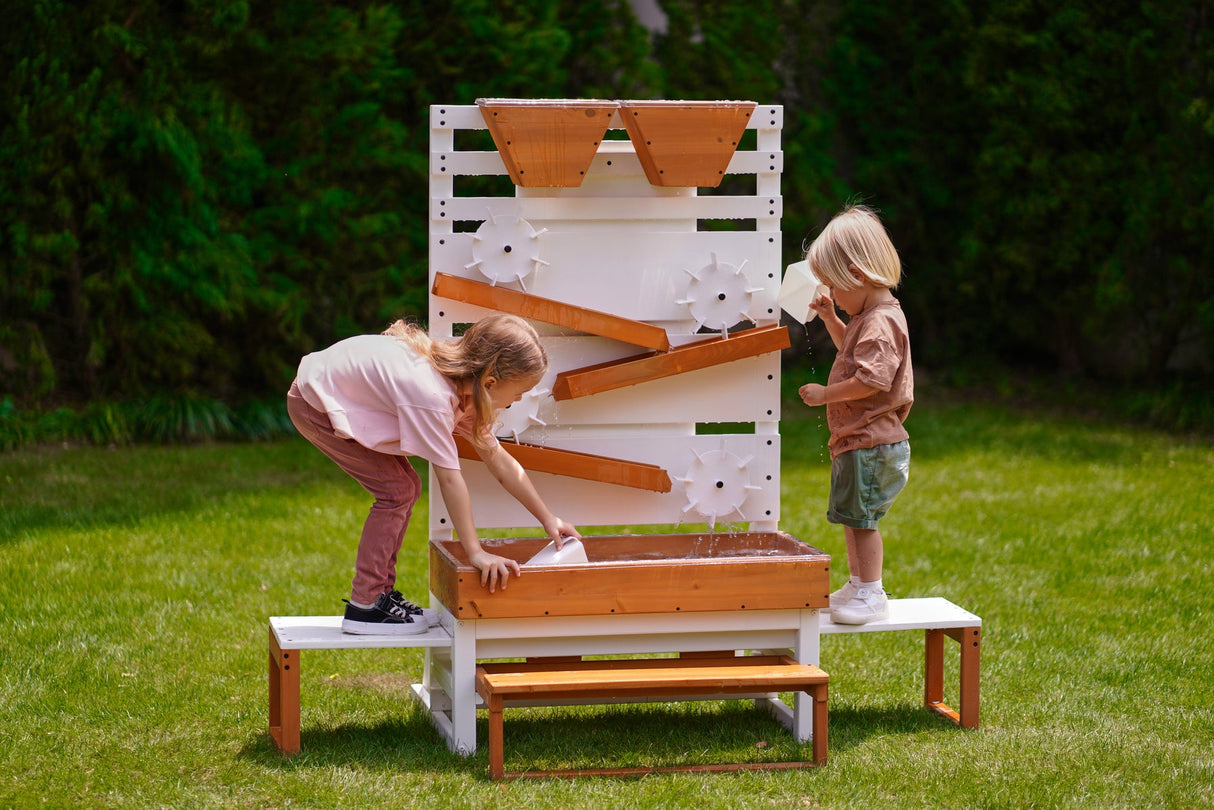 Large Wooden Water Table – Multi-Level Sensory Play Station-Outdoor-Parc Decor