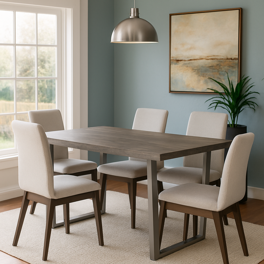 Lark Grey Mango Wood Dining Table-Dining Table-Parc Decor