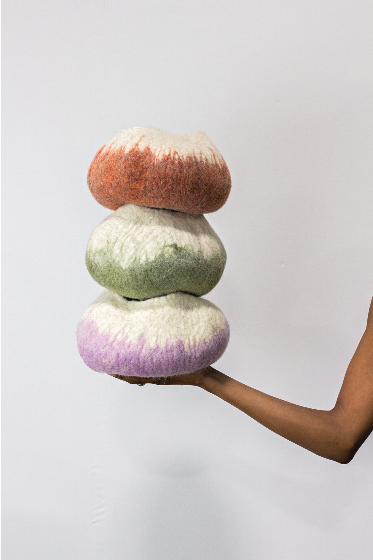 Lavender Wool Ukhamba Bowl-Baskets & Vessels-Parc Decor