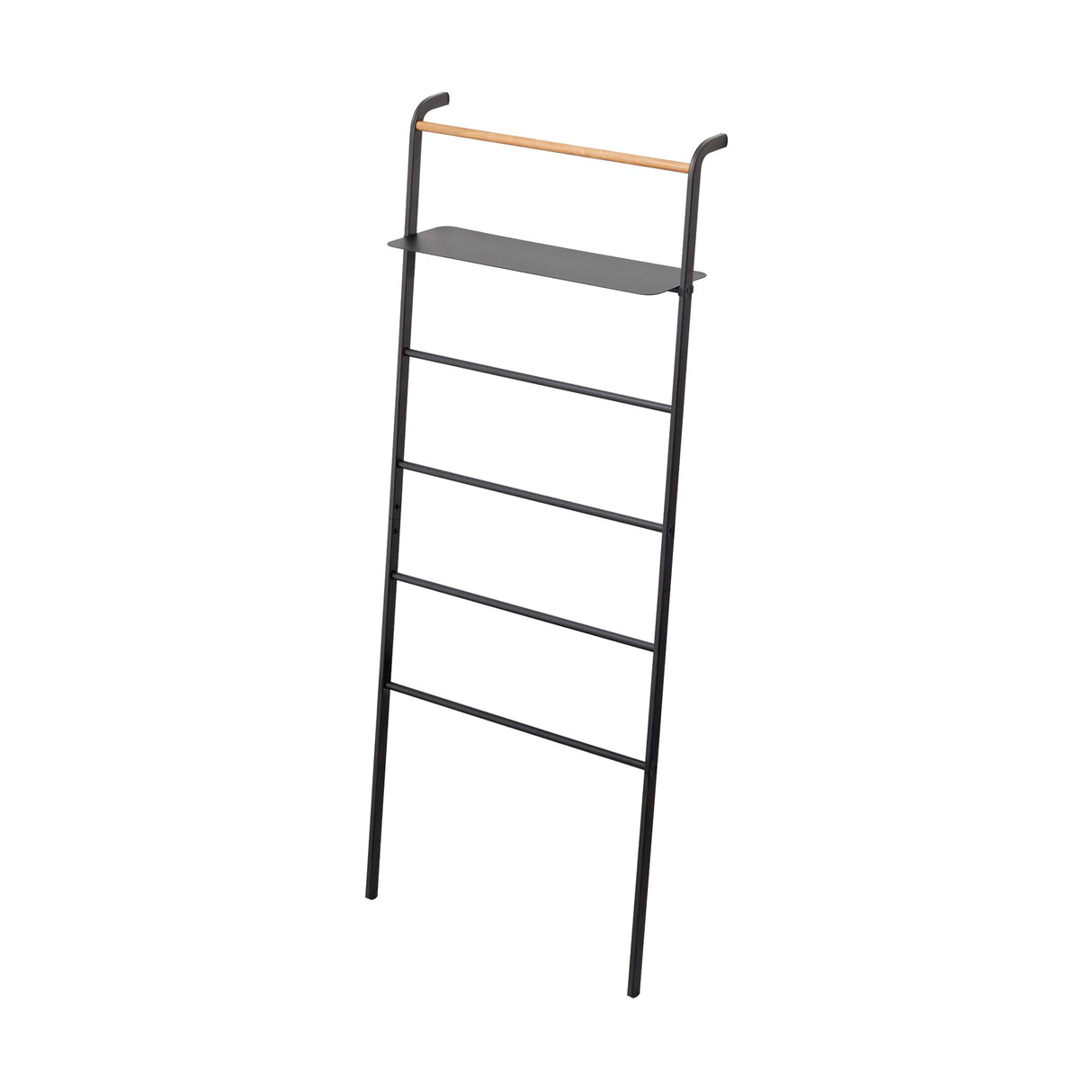 Leaning Storage Ladder With Shelf (63" H) - Steel
