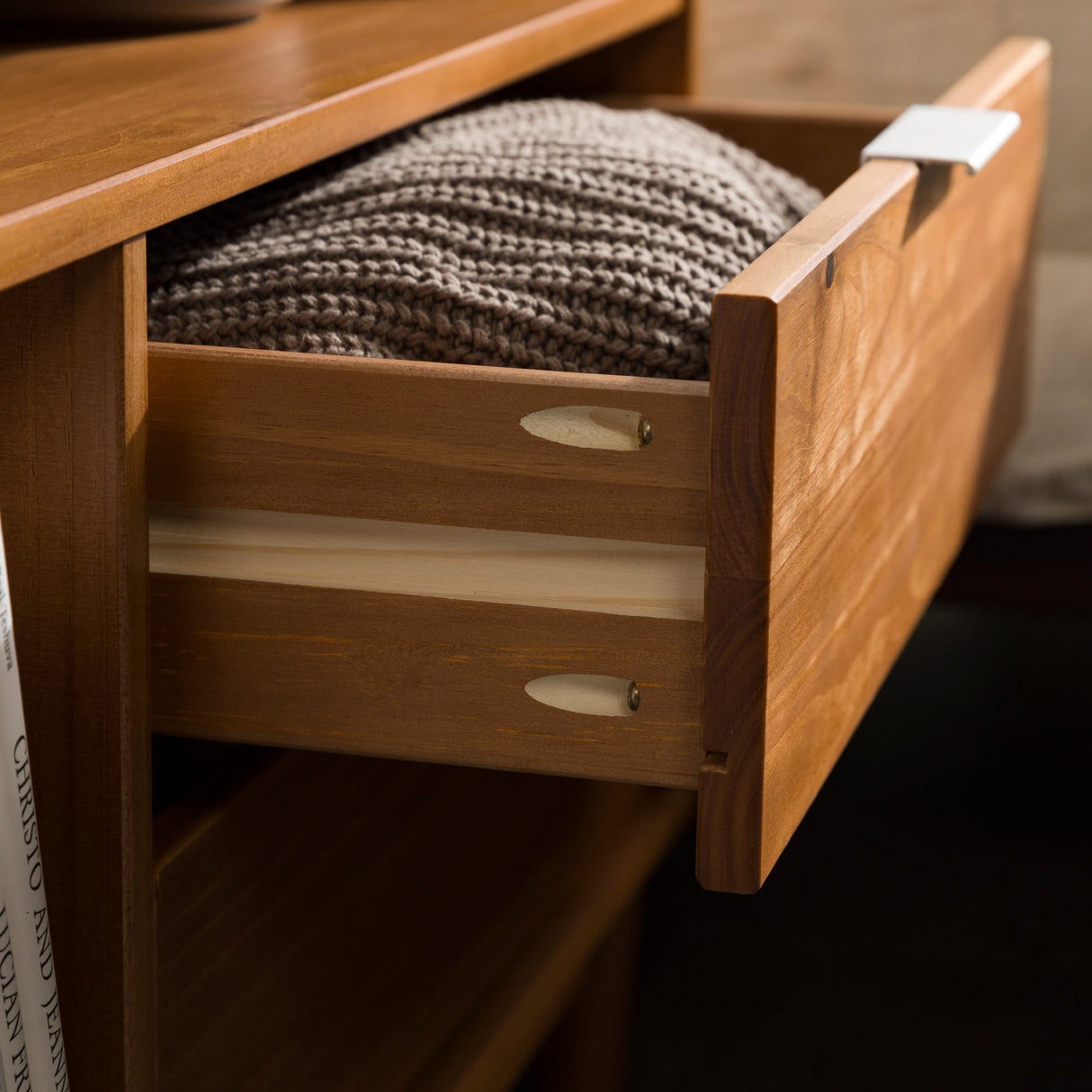 Lee Mid-Century Modern Wood Nightstand-Bedroom-Parc Decor