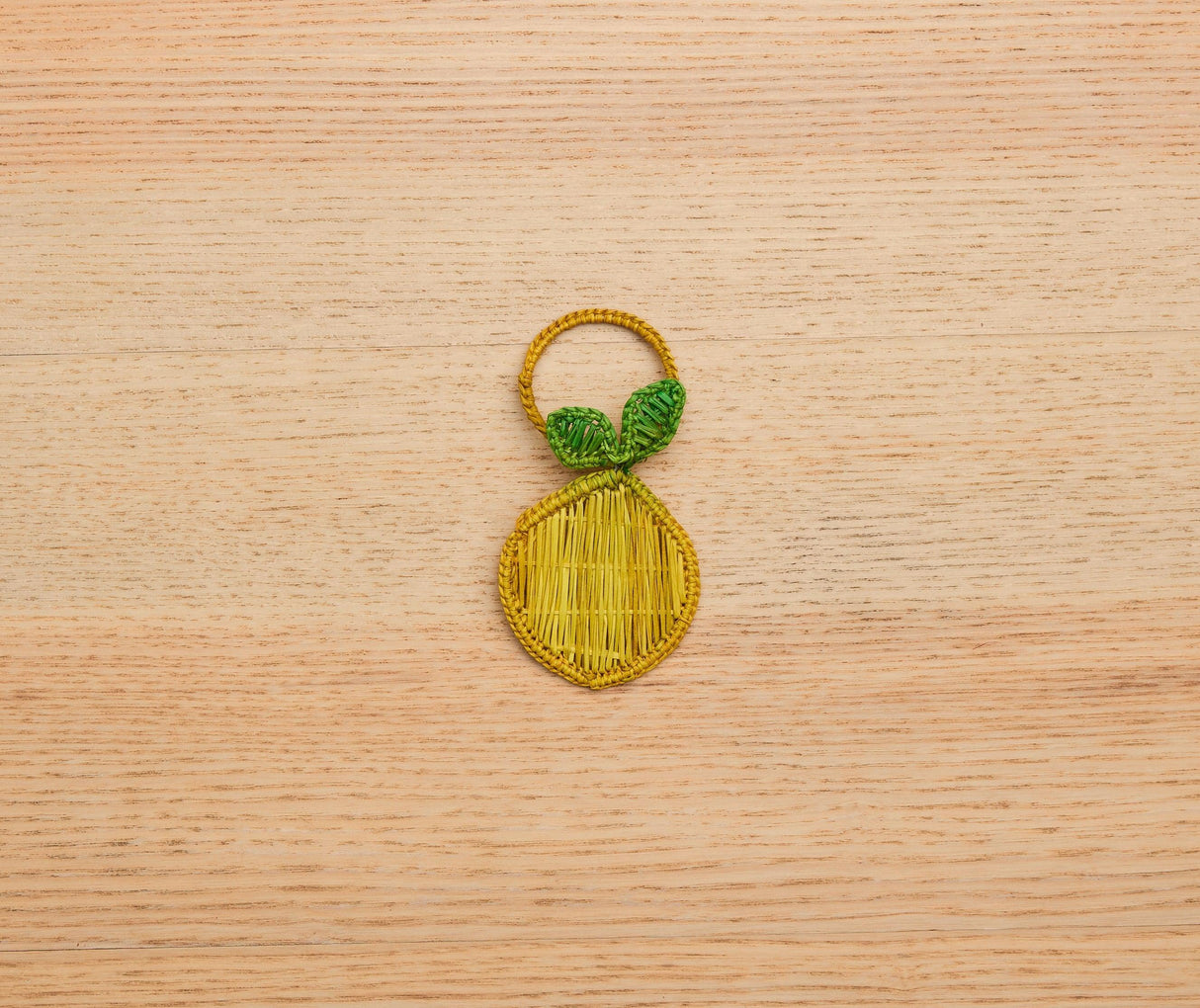 Lemon Napkin Ring β 3.5β Handwoven Iraca Palm β Artisan Summer Table Decor from Colombia-Napkins-Parc Decor