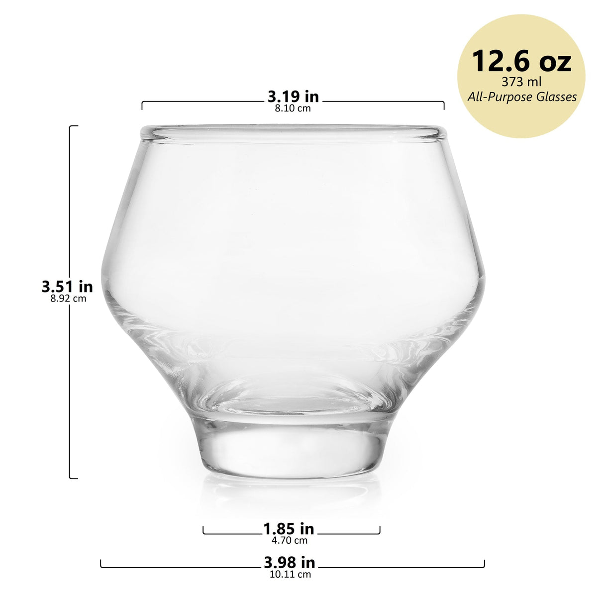 Libbey Mezcal All Purpose Stemless Stackable Spirits Glasses, 12.6 ounce, Set of 4-Cocktails and Spirits-Parc Decor