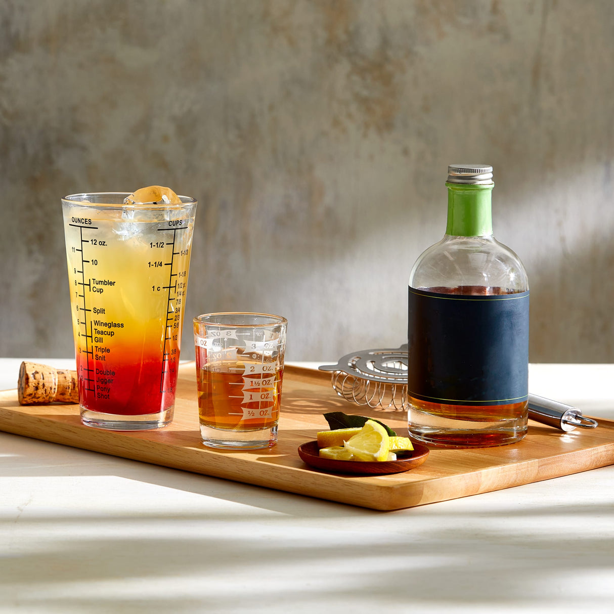 Libbey Mixologist Essentials 2 Piece Measuring Glass Set-Cocktails and Spirits-Parc Decor