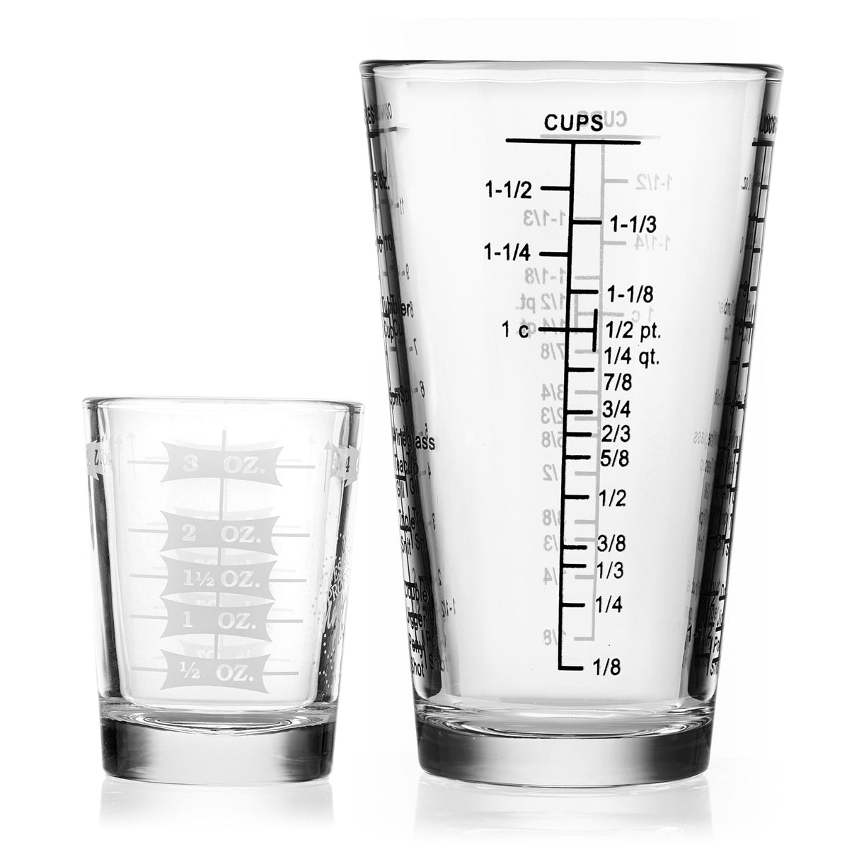 Libbey Mixologist Essentials 2 Piece Measuring Glass Set-Cocktails and Spirits-Parc Decor