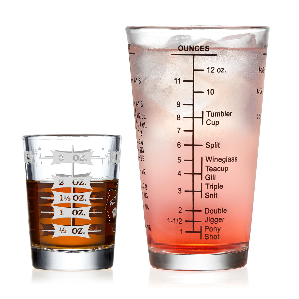 Libbey Mixologist Essentials 2 Piece Measuring Glass Set-Cocktails and Spirits-Parc Decor