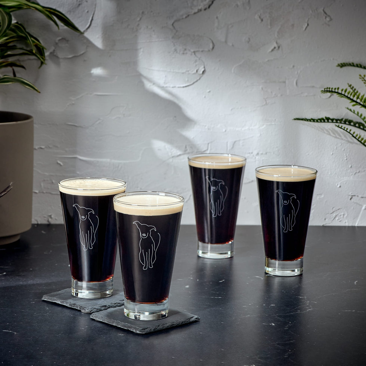 Libbey Modern Pets Arlo Tumbler Drinking Glasses, 14 ounce, Set of 4-Cocktails and Spirits-Parc Decor