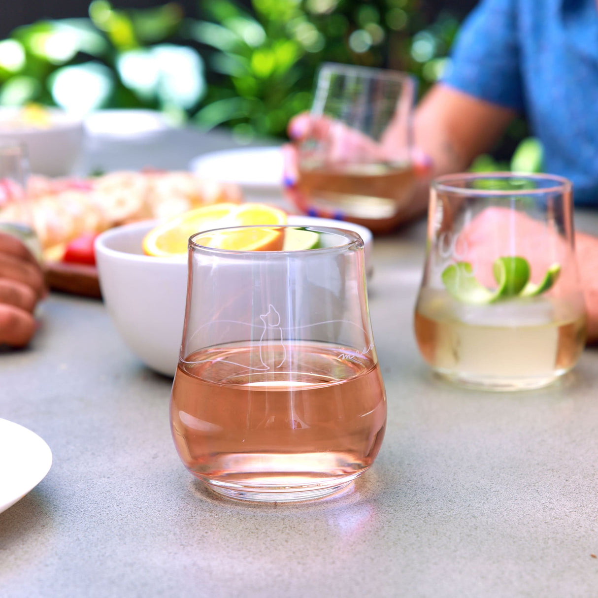 Libbey Modern Pets Meow All Purpose Glasses, 17 ounce, Set of 4-Cocktails and Spirits-Parc Decor