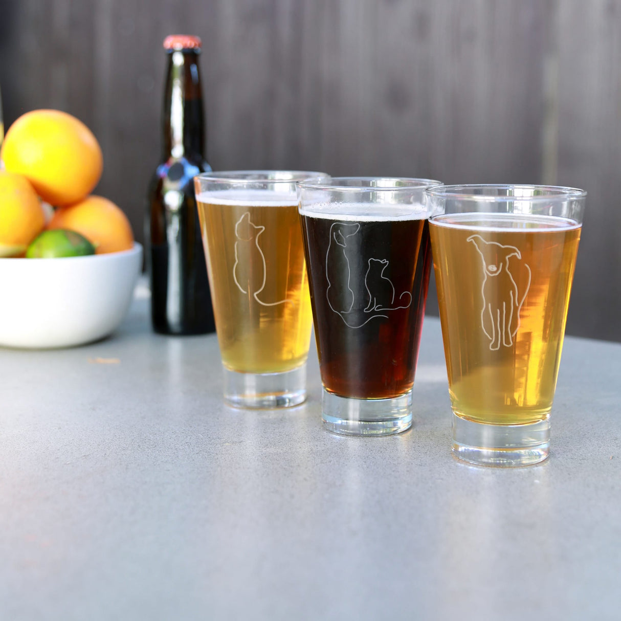 Libbey Modern Pets Simon Tumbler Drinking Glasses, 14 ounce, Set of 4-Cocktails and Spirits-Parc Decor