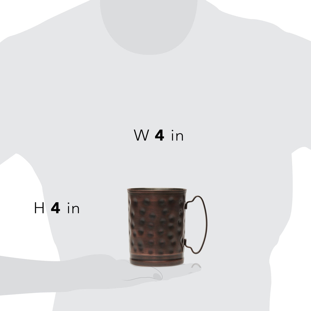 Libbey Moscow Mule Hammered Copper Mugs, 14 ounce, Set of 4-Beverageware-Parc Decor